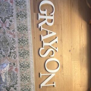Pottery Barn White Decorative Wall Letters